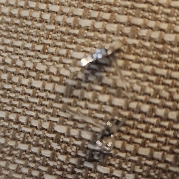 Silver Bow Earrings - Picture 2 of 2